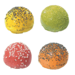 Assortiment mini pain burger colorés 10g
