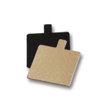 Carré or/noir 8cm avec languette