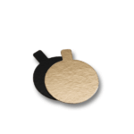 Rond or/noir 8cm avec languette