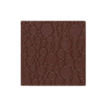 Embout Carré rondin en relief en chocolat au lait