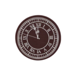 Horloges en relief blanc en chocolat noir