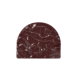 Embout Arrondi drapé en relief en chocolat noir
