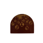 Embout Arrondi boules de Noël en chocolat noir