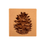 Embout Carré pomme de pin en chocolat blanc caramélisé